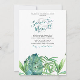 Tropisches Blätter Wasserfarbe Probe Abendessen