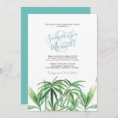 Tropisches Blätter Wasserfarbe Probe Abendessen Ei (Vorne/Hinten)