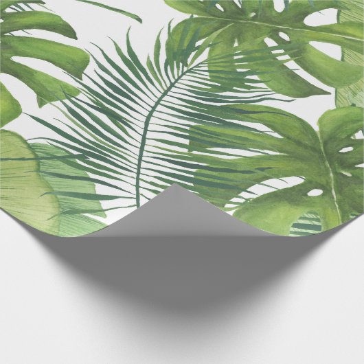 Tropisches Blätter Wrapping Paper Geschenkpapier (Ecke)
