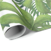 Tropisches Blätter Wrapping Paper Geschenkpapier (Rolleneckpunkt)