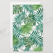 Tropisches Blättermuster Briefpapier (Vorne/Hinten)