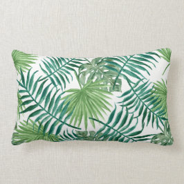 Tropisches Blättermuster des modernen Watercolor Lendenkissen