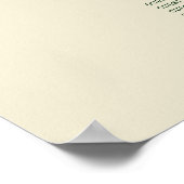 Tropisches Blattgrün 12 Tischplakette Poster (Ecke)