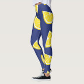 Tropisches Blattmuster Grünes Moos Leggings (Links)