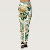 Tropisches Blattmuster Leggings (Rückseite)