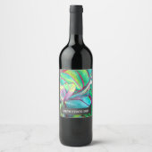 Tropisches Blattweinlabel Weinetikett (Vorderseite)