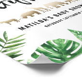 Tropisches Blattwerk + Karten und Geschenke für Go Poster (Ecke)