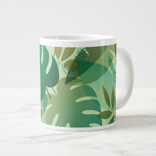 Tropisches Blattwerk Luftige grüne Blätter Jumbo-Tasse