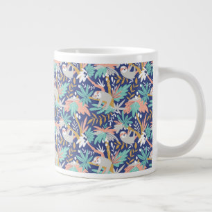 Tropisches Blau-Slotmuster Jumbo-Tasse