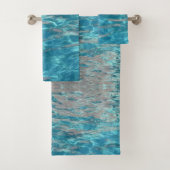 Tropisches Blau und Korallenwasser Badhandtuch Set (Insitu)