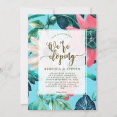 tropisches Blau, welches die eloping Einladung des (Vorderseite)