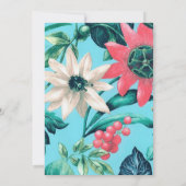 tropisches Blau, welches die eloping Einladung des (Rückseite)