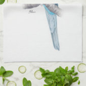 Tropisches blaues Papageien-Tee-Tuch Küchentuch (Gefaltet)