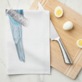 Tropisches blaues Papageien-Tee-Tuch Küchentuch (Viertel Falte)