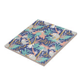 Tropisches blaues Trägheits-Muster Fliese (Seite)