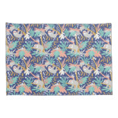 Tropisches blaues Trägheits-Muster Kissenbezug (Rückseite-Rechts)