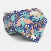 Tropisches blaues Trägheits-Muster Krawatte (Gerollt)