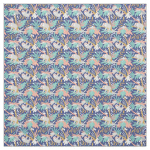 Tropisches blaues Trägheits-Muster Stoff