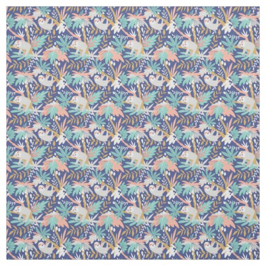 Tropisches blaues Trägheits-Muster Stoff (Muster)