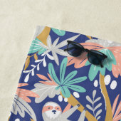 Tropisches blaues Trägheits-Muster Strandtuch (Beispiel)