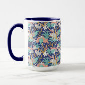 Tropisches blaues Trägheits-Muster Tasse (Links)