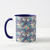 Tropisches blaues Trägheits-Muster Tasse (Links)