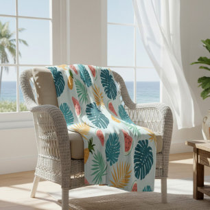 Tropisches Blaues Watermelon Fleece Blanken