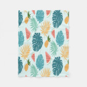 Tropisches Blaues Watermelon Fleece Blanken (Vorderseite)