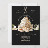 Tropisches Bliss | Personalisierter Hochzeitstorte Einladung (Vorderseite)