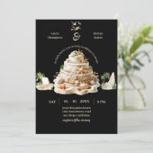 Tropisches Bliss | Personalisierter Hochzeitstorte Einladung (Stehend Vorderseite)