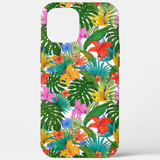 TROPISCHES BLUMEN-BOTANISCHES MUSTER Case-Mate iPhone HÜLLE (Rückseite)