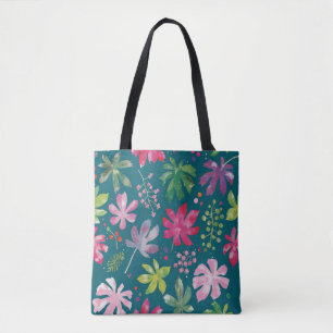 Tropisches Blumen-Burst-Muster-Tasche Tasche