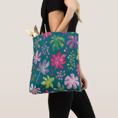 Tropisches Blumen-Burst-Muster-Tasche Tasche (Von Nahem)