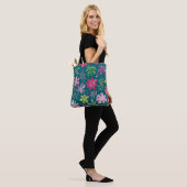 Tropisches Blumen-Burst-Muster-Tasche Tasche (Am Model)