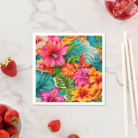 Tropisches Blumen-Hibiskus Serviette (Beispiel)
