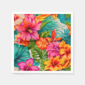 Tropisches Blumen-Hibiskus Serviette (Vorderseite)