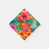 Tropisches Blumen-Hibiskus Serviette (Ecke)