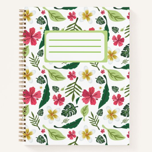 Tropisches Blumen Notizbuch (Vorderseite)