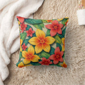 tropisches Blumendesign Kissen (Decke)