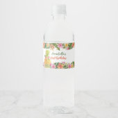 Tropisches Blumengeburtwasser - Flasche Wasserflaschenetikett (Vorderseite)