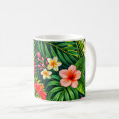 Tropisches Blumengeschenk - farbenfroher Hibiskus Kaffeetasse (VorderseiteRechts)