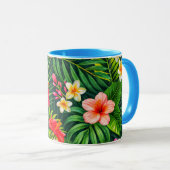 Tropisches Blumengeschenk - farbenfroher Hibiskus Tasse (VorderseiteRechts)