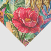 Tropisches Blumengesicht-Decoupage Seidenpapier (Detail)