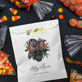 Tropisches Blumenkull Halloween Geschenktütchen