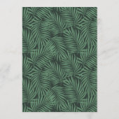 Tropisches Blumenmenü mit der ID475 Menükarte (Rückseite)