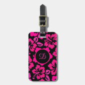 tropisches Blumenmuster des modernen Hibiskus aus Gepäckanhänger (Vorderseite vertikal)