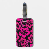 tropisches Blumenmuster des modernen Hibiskus aus  Gepäckanhänger (Rückseite vertikal)