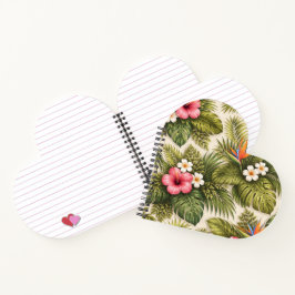 Tropisches Blumenmuster – Hibiskus, Monstera Notizblock