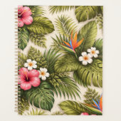 Tropisches Blumenmuster – Hibiskus, Monstera  Planer (Vorderseite)
