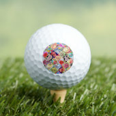 Tropisches Blumenmuster, lebhafte Farben. Golfball (Insitu T-Shirt)